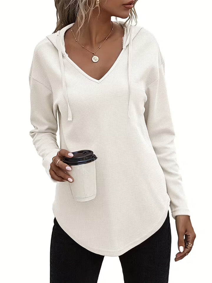 Heydi - Camisola Com Capuz  Manga Comprida e Bainha Curva