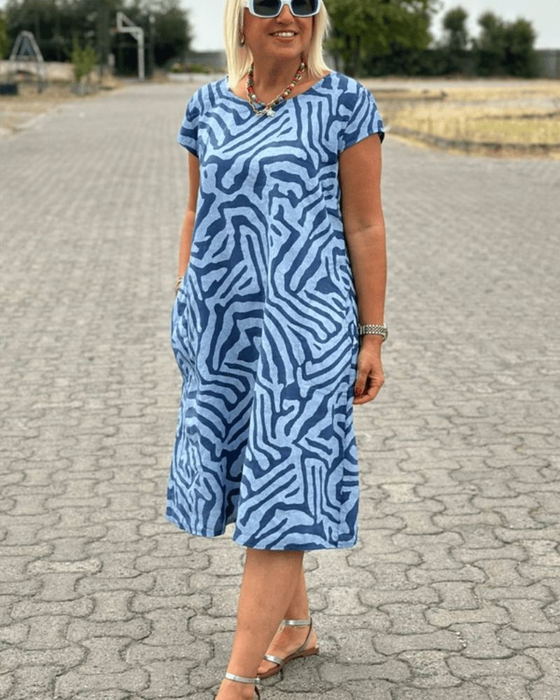 Lorenza - Vestido de Algodão com Inspiração Vintage