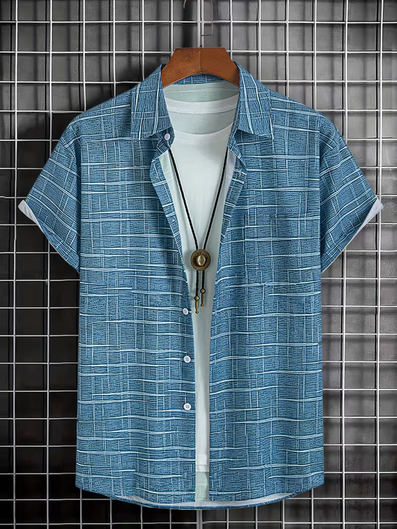 Jerrick - Camisa Com Estampado Geométrico Vintage