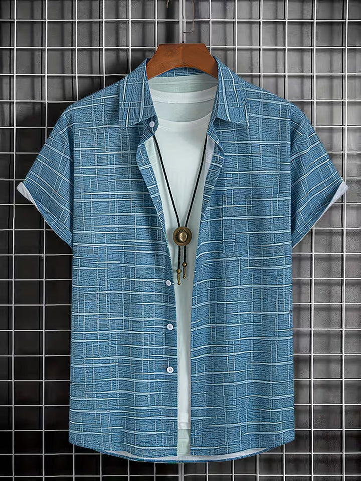 Jerrick - Camisa Com Estampado Geométrico Vintage
