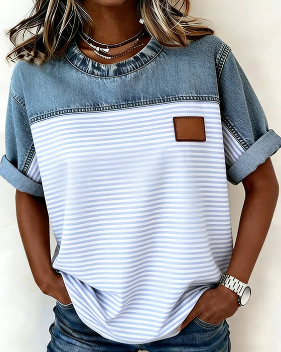 Tessie - Blusa De Ganga Com Painéis Às Riscas