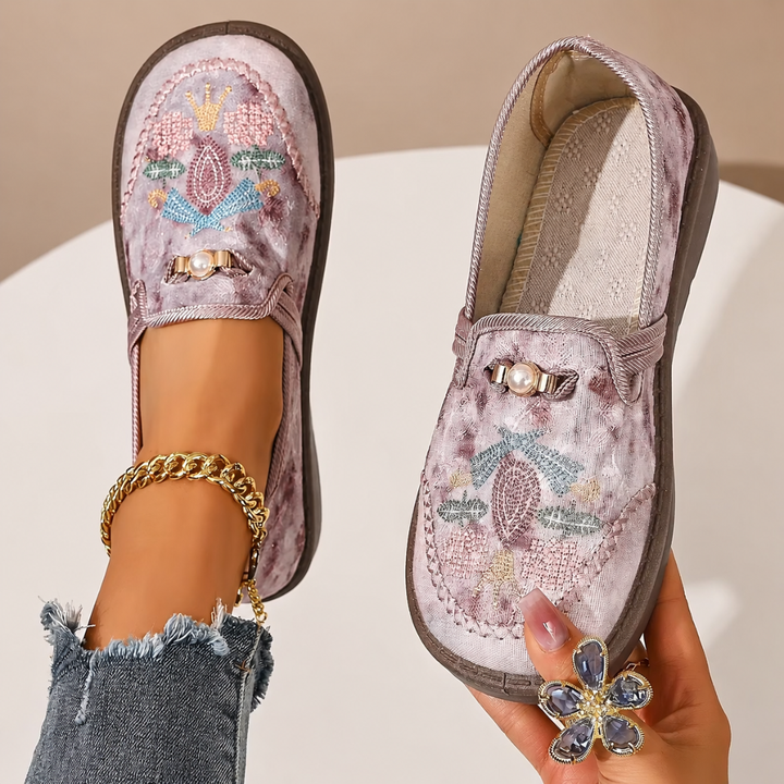 Adeyla - Mocassins Florais Sem Atacadores