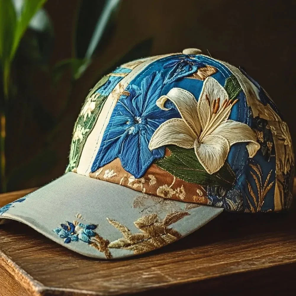 Virinia - Boné Com Bordado Floral