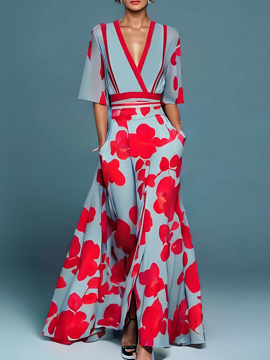Lianne - Vestido Elegante Com Estampado Floral