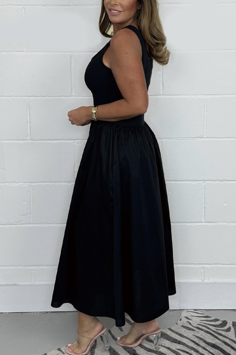Cristiana - Vestido sem mangas com Decote Quadrado