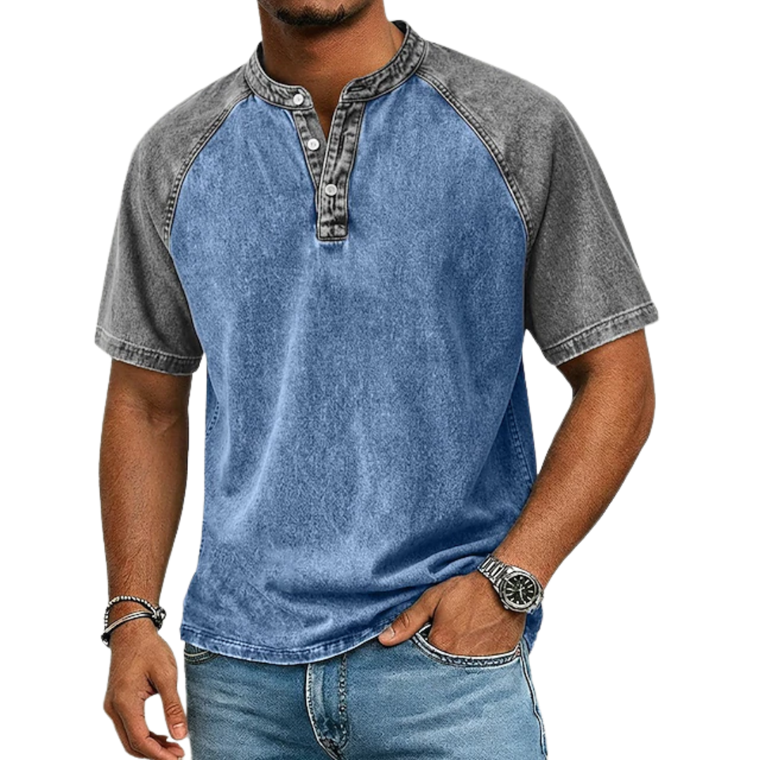 Lawson - Camisa Henley Vintage Bicolor