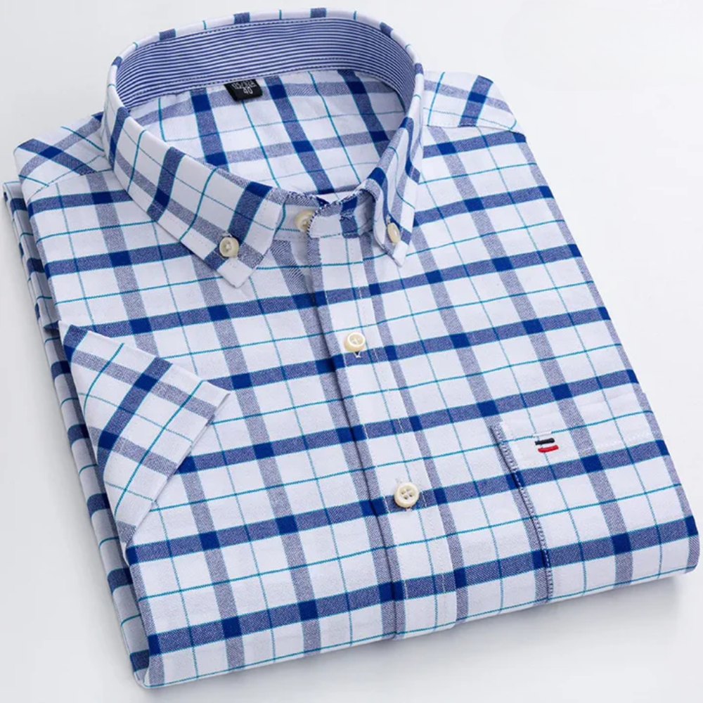 Petersen - Camisa Clássica de Algodão Com Padrão