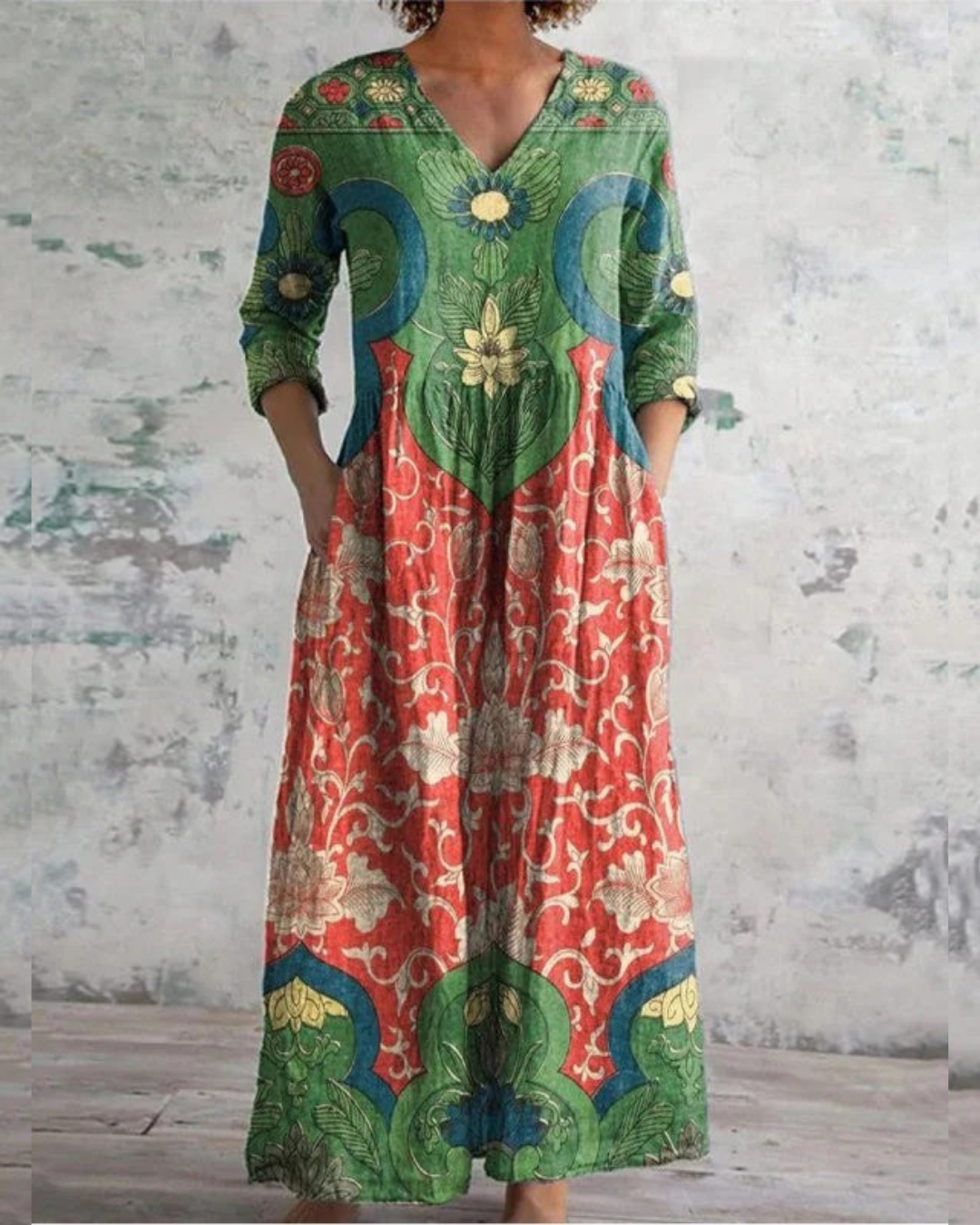 Bernadine - Vestido Maxi Floral Vintage