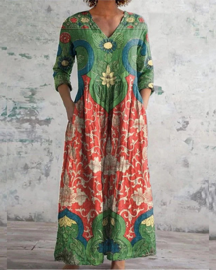 Bernadine - Vestido Maxi Floral Vintage