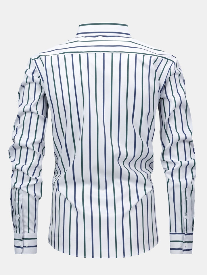 Burt - Camisa de Manga Comprida às Riscas com Botões
