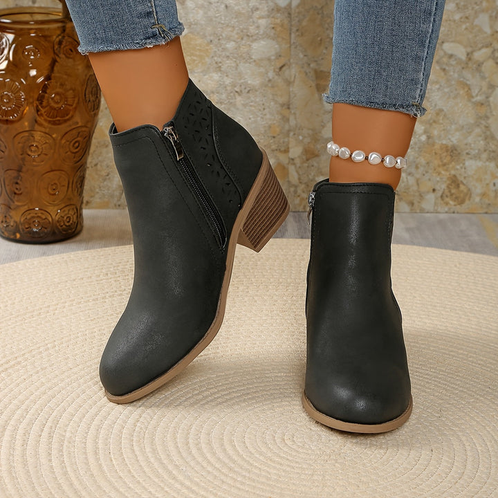Fredrika - Botas De Cano Curto Respiráveis Com Fecho