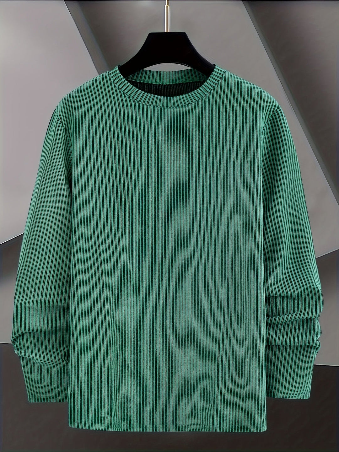 Dionisio - Camisola de Malha Canelada com Gola Redonda