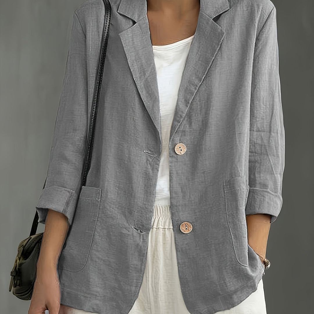 Jayde - Blazer Elegante Em Algodão