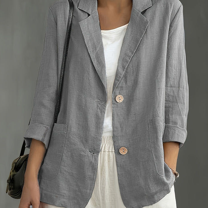 Jayde - Blazer Elegante Em Algodão