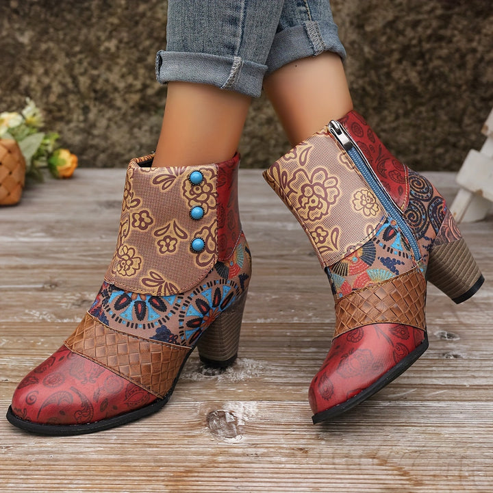 Marylin - Chunky Heel Short Boot