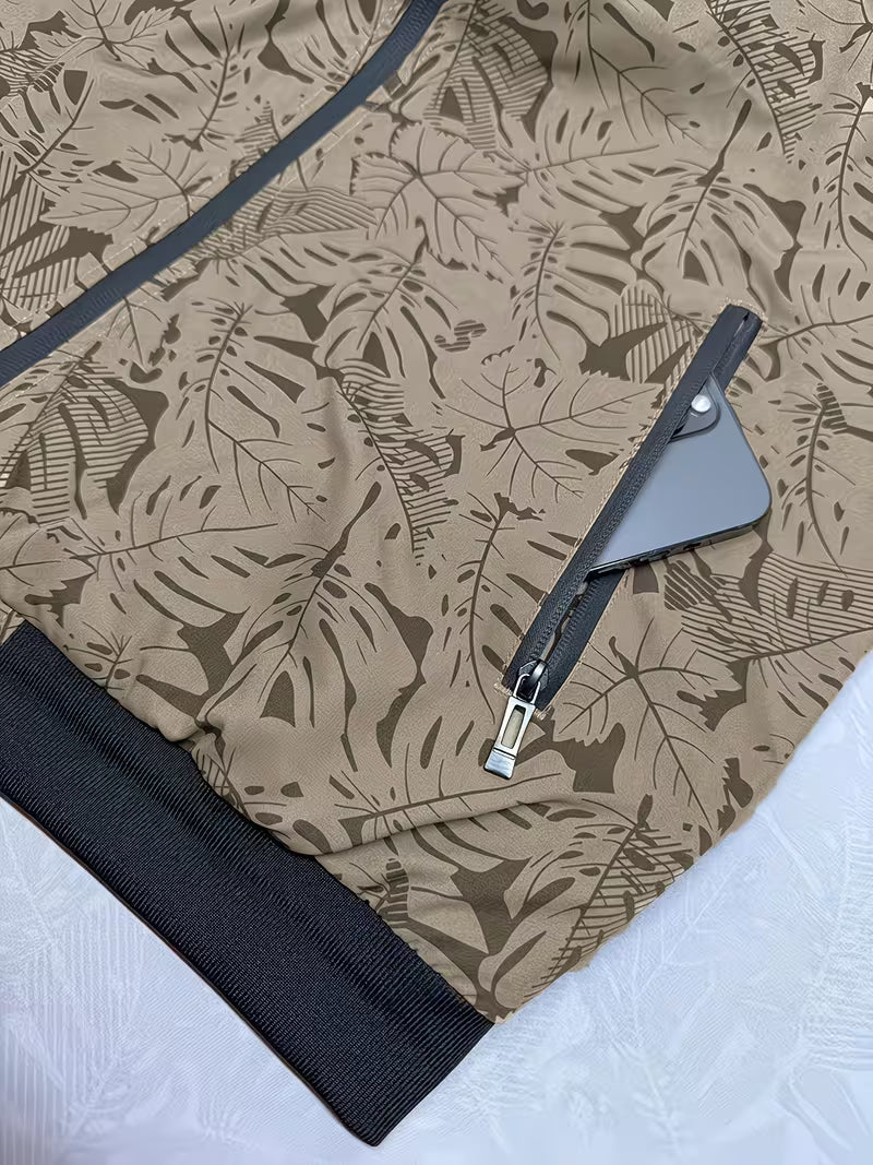 Dagan - Casaco Desportivo Casual de Manga Comprida Com Fecho