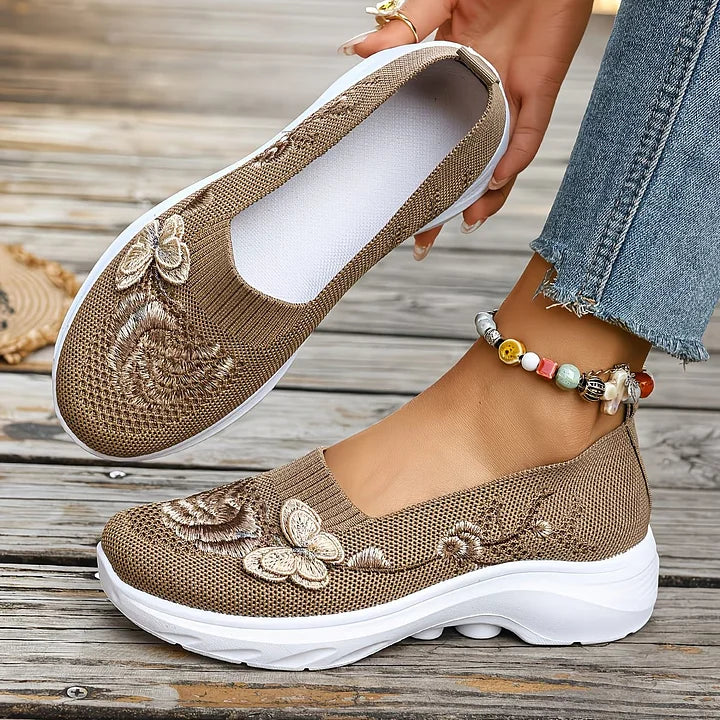 Leetha - Mocassins Bordados Com Borboletas