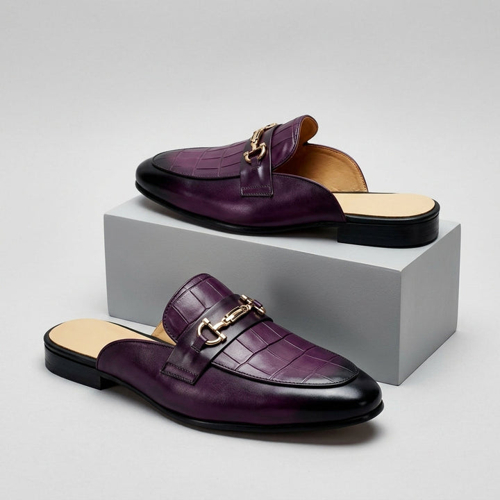 Idris - Sapatos De Couro Sem Parte Traseira