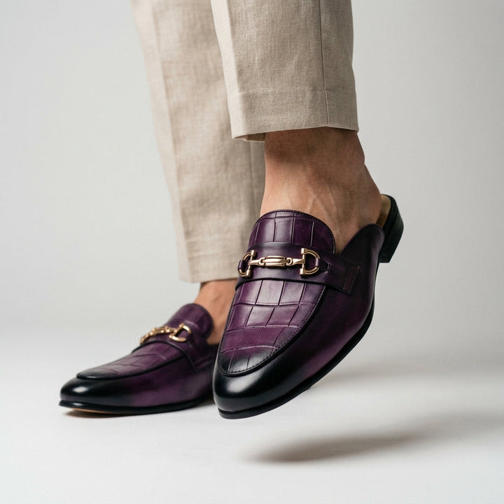 Idris - Sapatos De Couro Sem Parte Traseira