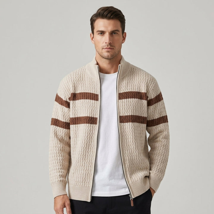Loick - Cardigan de Tricô de Manga Longa