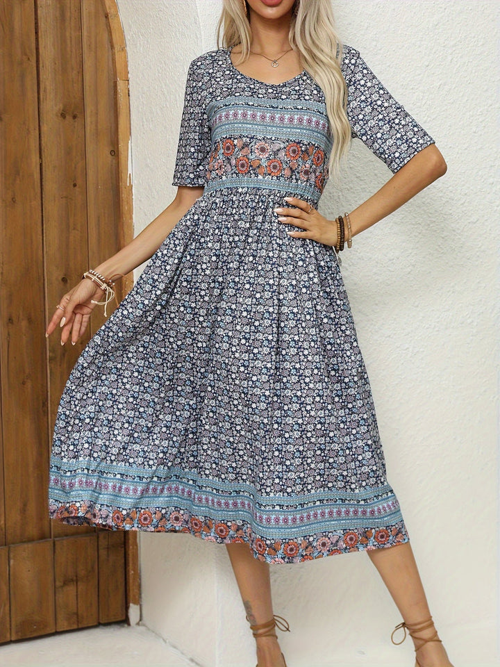 Jeeni - Vestido de Manga Curta Com Estampado Floral