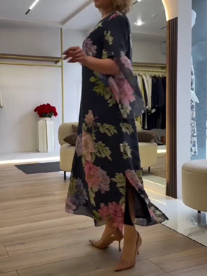 Yael - Vestido Longo Com Estampado Floral