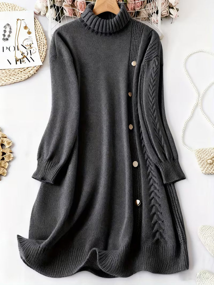 Malkina - Vestido-Camisola Confortável De Manga Comprida