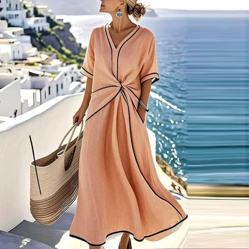 Rimgaile - Vestido Elegante Com Cintura Favorecedora