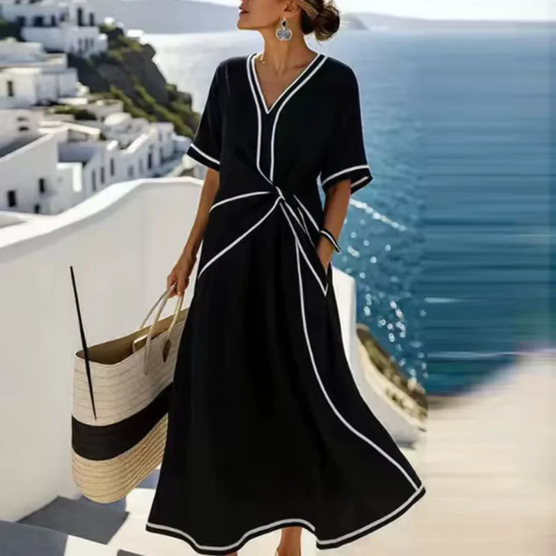Rimgaile - Vestido Elegante Com Cintura Favorecedora