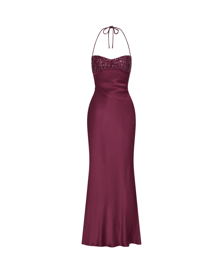 Nilysha - Vestido Maxi Elegante Sem Mangas