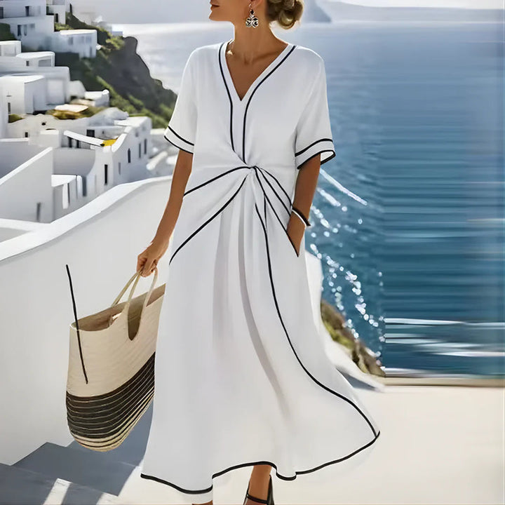 Rimgaile - Vestido Elegante Com Cintura Favorecedora