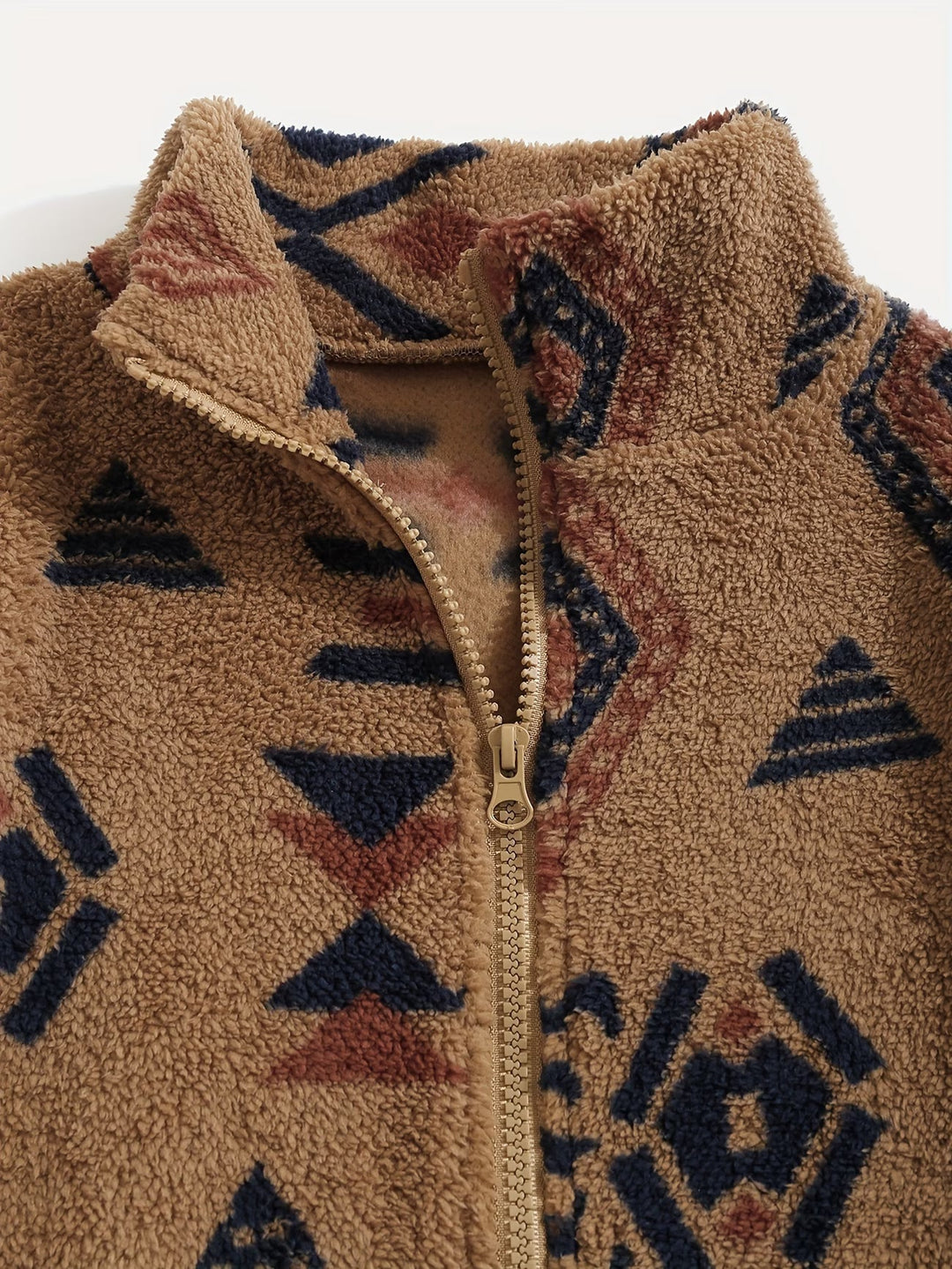 Esra - Long Sleeve Geometric Print Jacket
