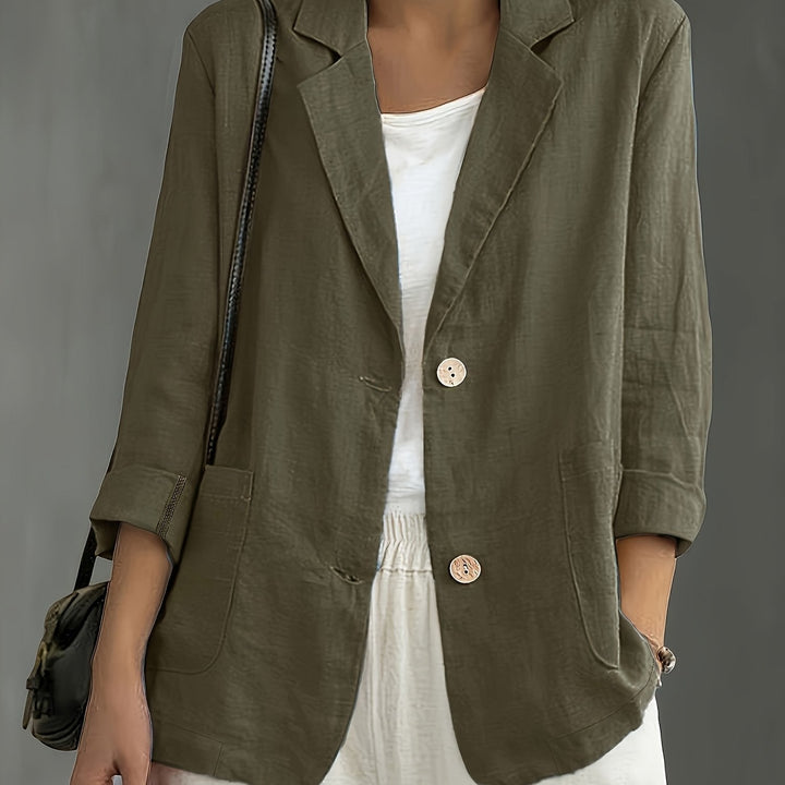 Jayde - Blazer Elegante Em Algodão