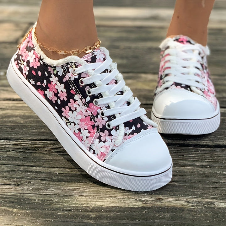 Bristy - Sapatos Com Atacadores e Estampado Floral