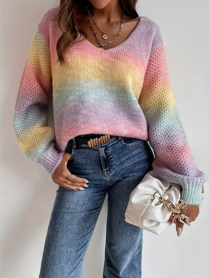 Errin - Camisola De Malha Com Cores Em Degradê