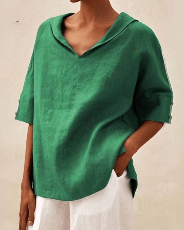 Marsica - Blusa De Linho Arejada Com Corte Largo