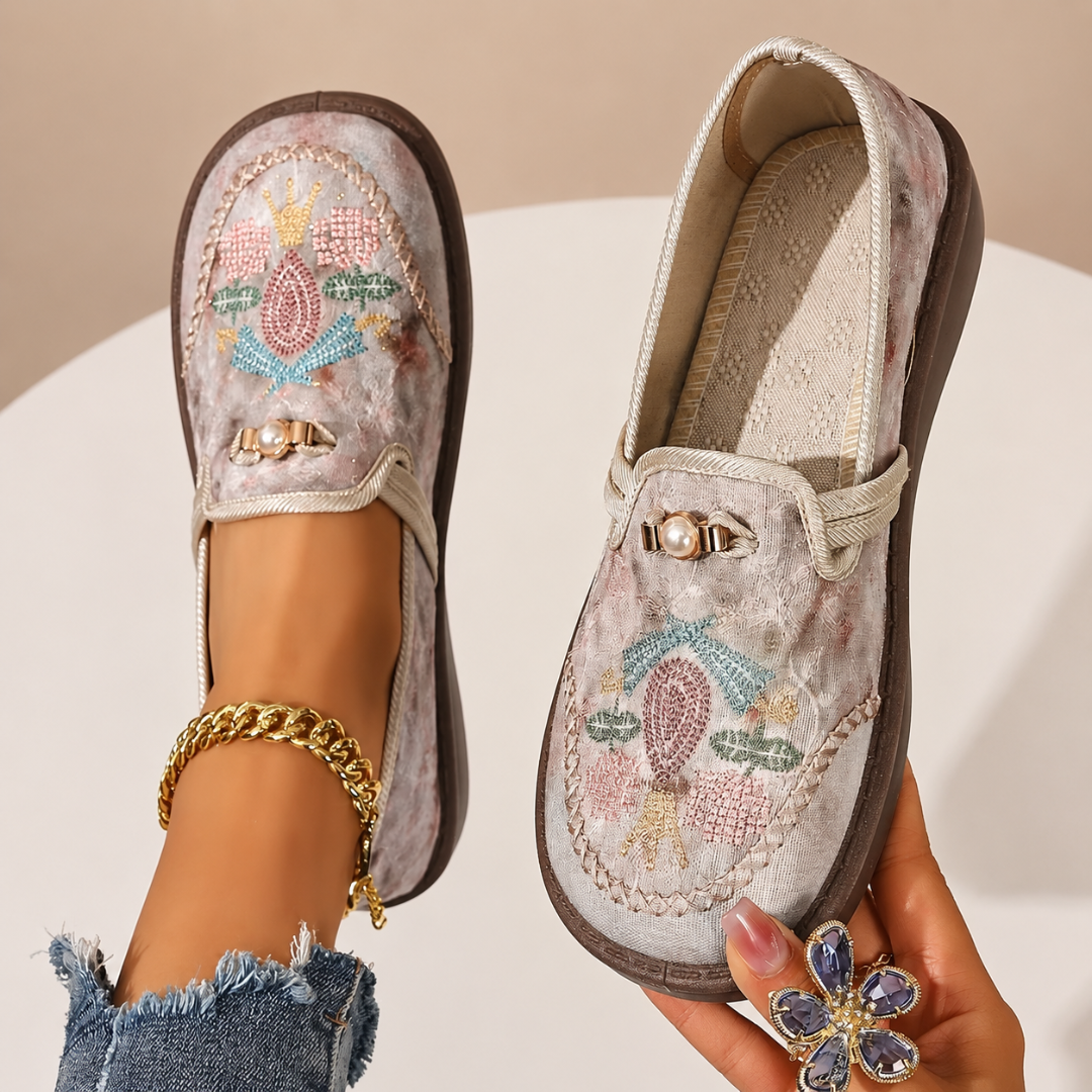 Adeyla - Mocassins Florais Sem Atacadores