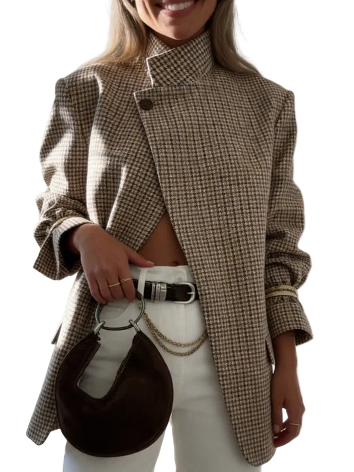 Clodagh - Blazer Estruturado Xadrez Vintage