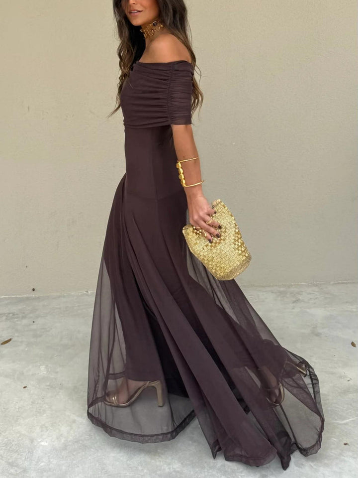 Dainia - Vestido Maxi De Malha Com Um Ombro