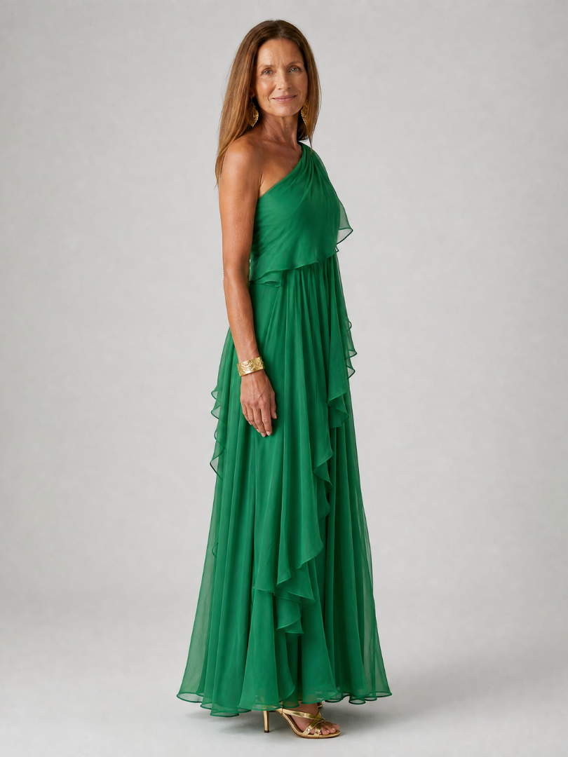 Seyma - Vestido Maxi Com Folhos