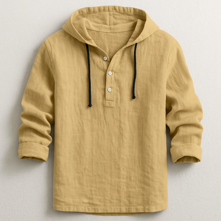 Bradley - Camisa Elegante de Manga Comprida com Capuz
