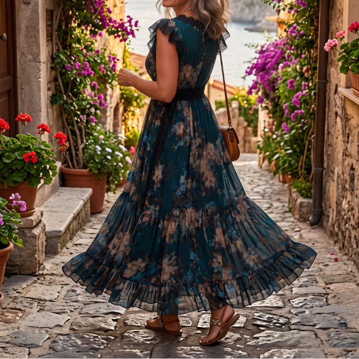 Erin - Vestido Maxi Com Estampado Floral