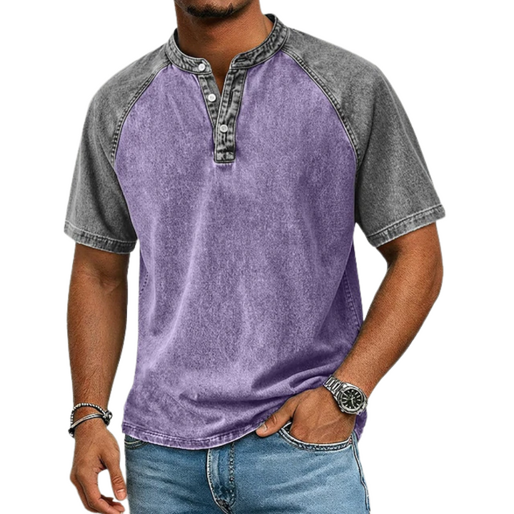 Lawson - Camisa Henley Vintage Bicolor