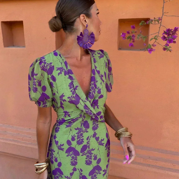 Ilze - Vestido Longo Com Estampado Floral