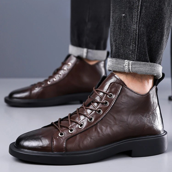 Ailton - Botas De Couro Com Atacadores