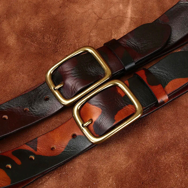 Lacy - Cinto em Pele Genuína com Padrão Camuflado