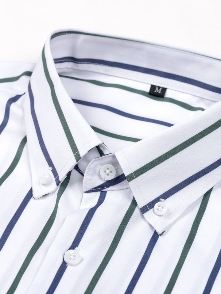 Burt - Camisa de Manga Comprida às Riscas com Botões