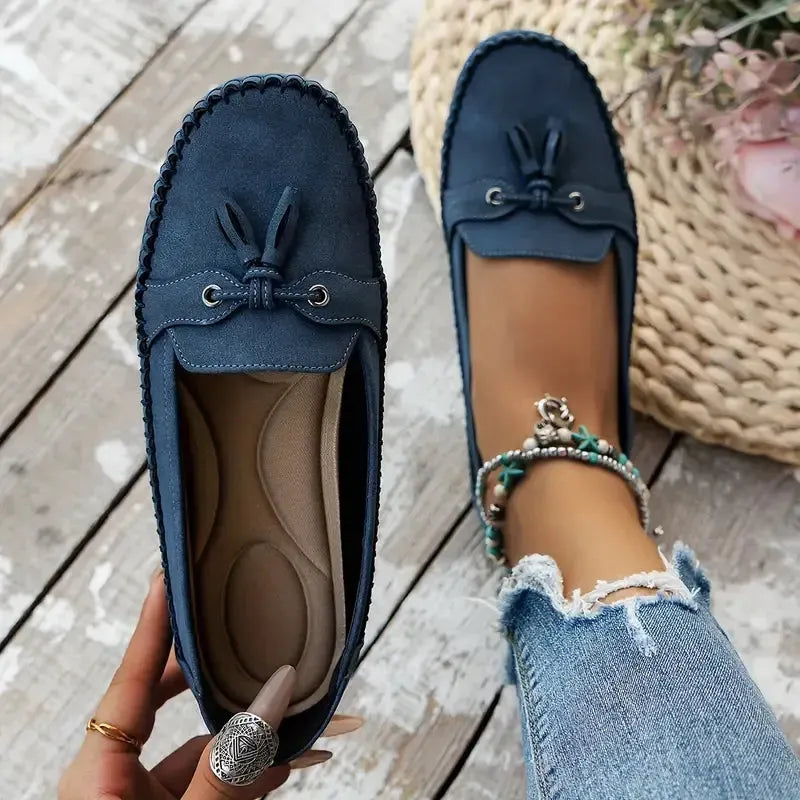 Patamon - Mocassins Confortáveis Com Laços Vintage Suaves