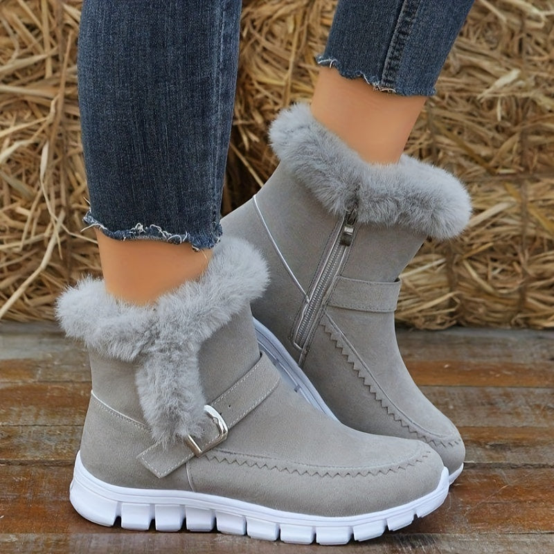 Adriany - Botas De Neve De Inverno Com Sola Grossa