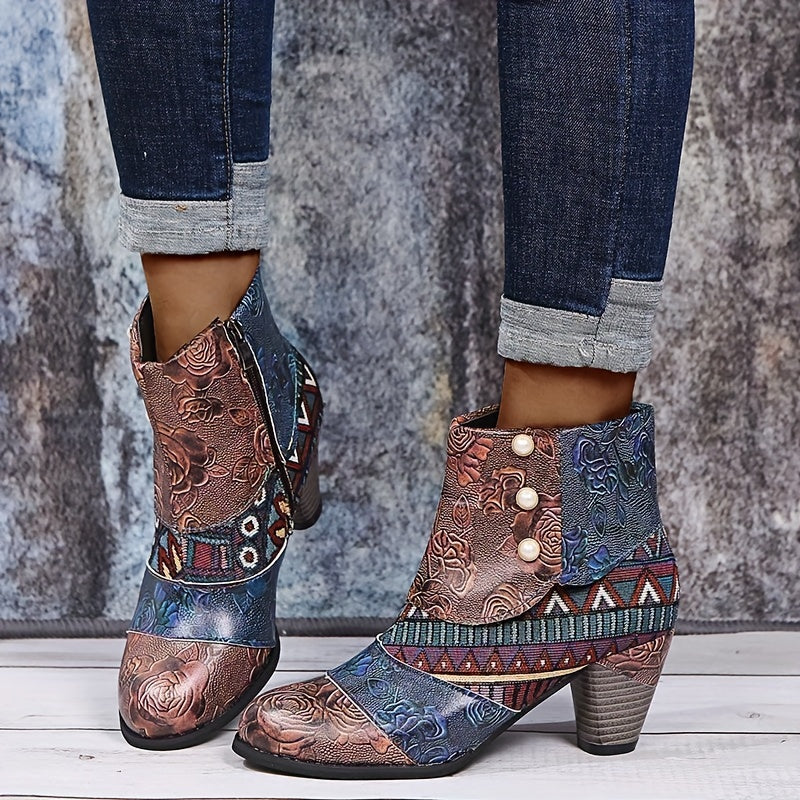 Marylin - Chunky Heel Short Boot
